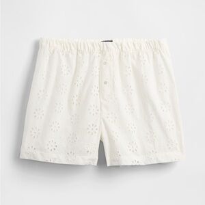 Gap eyelet poplin boxer pajama shorts
